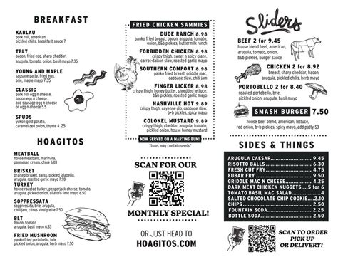 hoagitos menu.